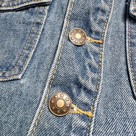 Lioness | Women | U Know What’s Up Y2K Short Denim Button Up Romper | Medium - Picture 11 of 16